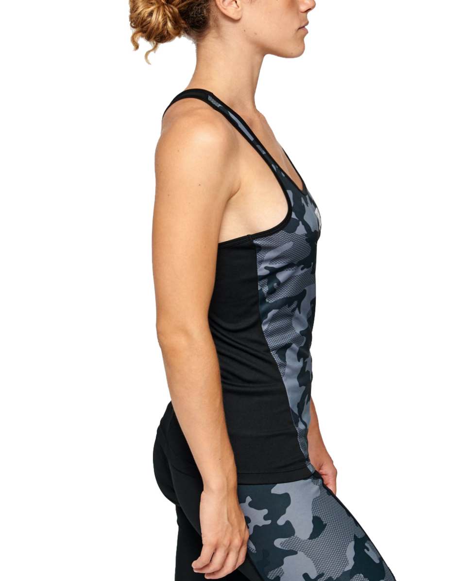 LEONE - CANOTTA DONNA CAMO - ABX317 - DARK GREY