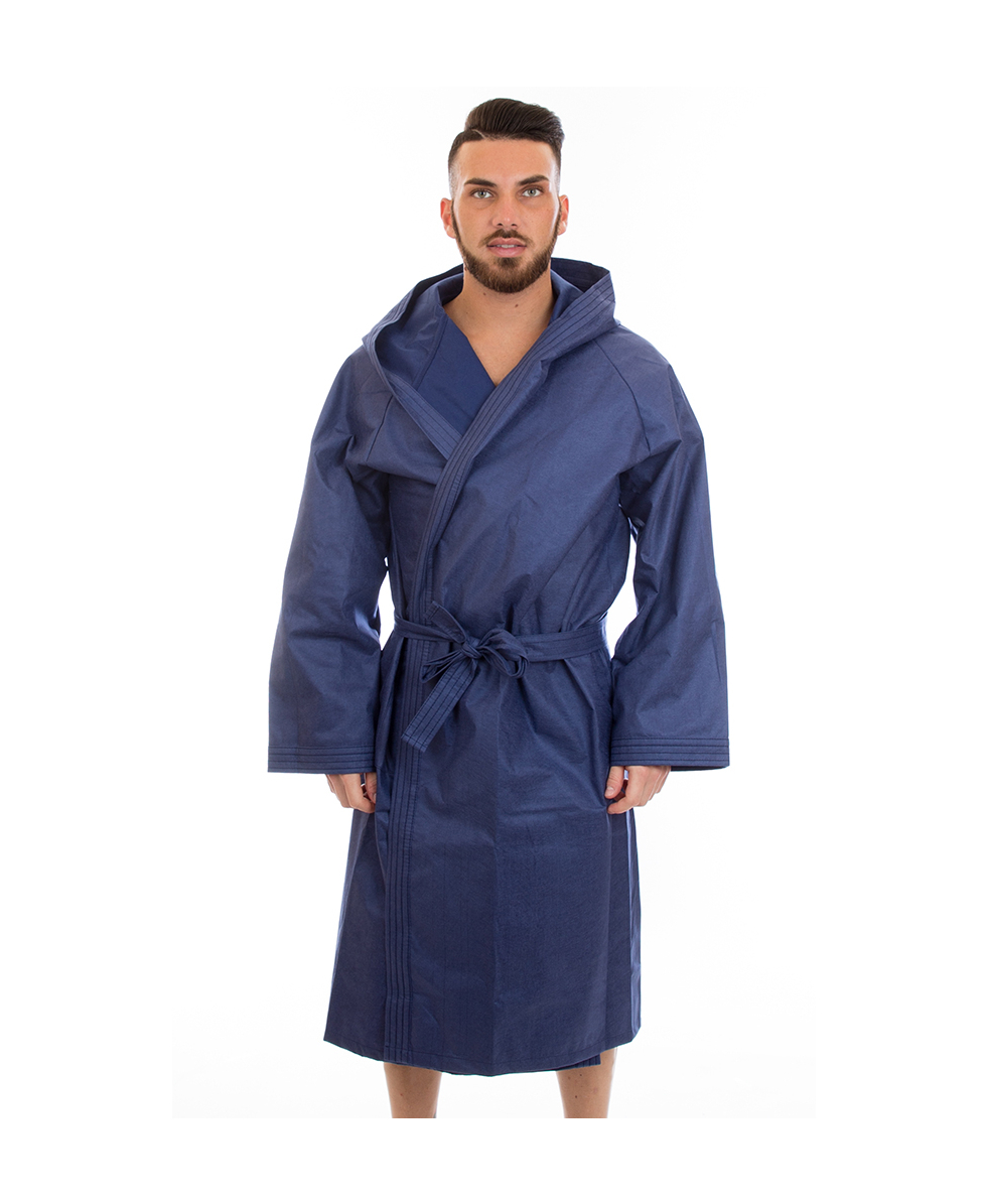 SPAZIALE SPLENDY - ACCAPPATOIO + ASCIUGAMANO MICROFIBRA TEX WINNER - 2109-838 - BLU NAVY