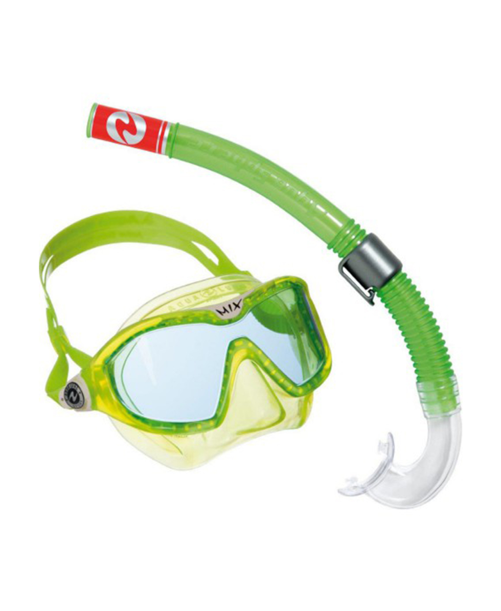 AQUALUNG - MASCHERA+TUBO JUNIOR - COMBO MIX - 181.830 - LIME