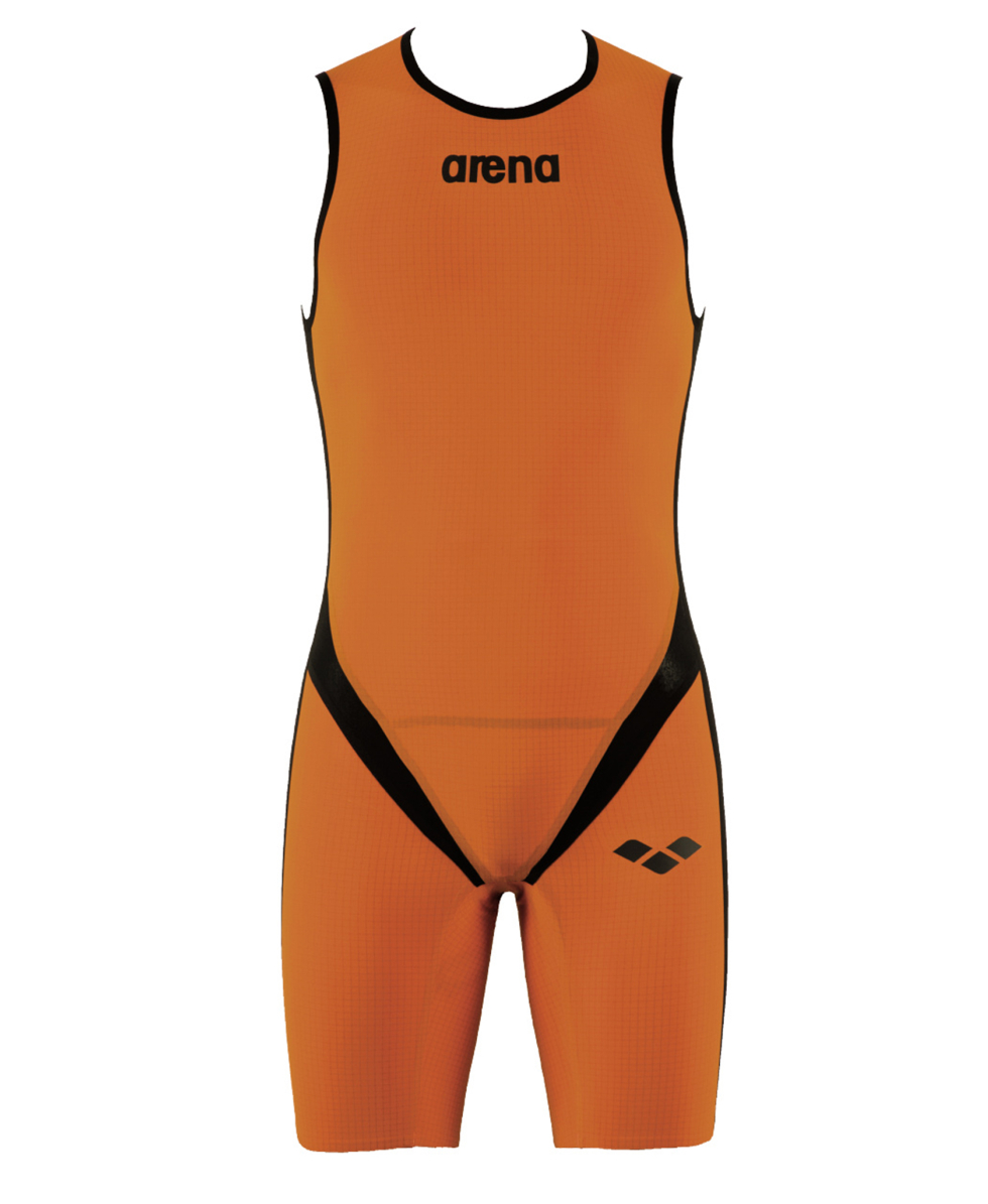 ARENA - ZIPPED TRISUIT TRI MAN POLY CARBON - 1A56535 - FLUO ORANGE, BLACK