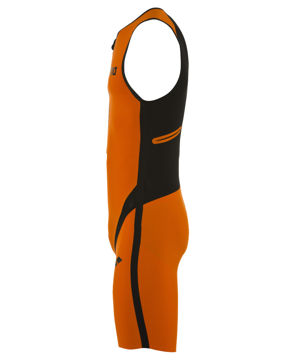 ARENA - ZIPPED TRISUIT TRI POLY CARBON - 1A93635 - ORANGE, BLACK