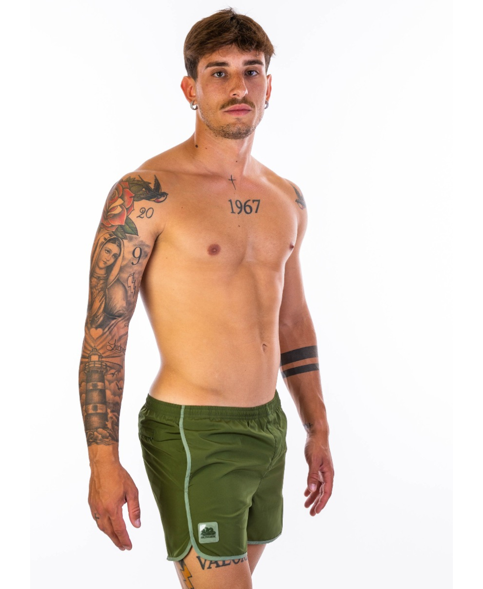 SUNDEK - COSTUME SHORT 13" - M680BDP0300-491 - DARK AR. GREEN #5 - JESPER-BS/ELASTIC WAIST