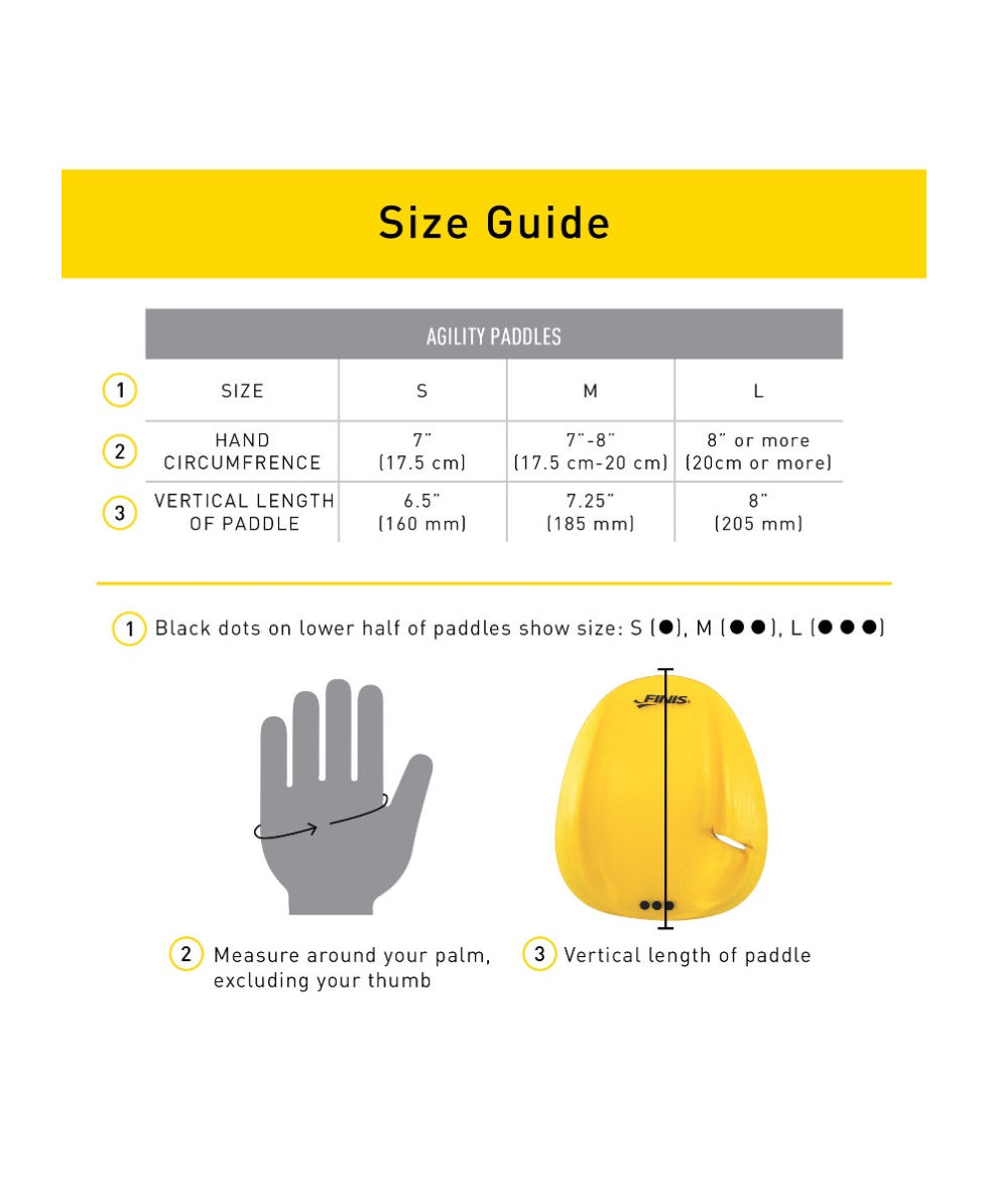 FINIS - PALETTE - AGILITY PADDLES FLOATING - 1.05.129 - YELLOW
