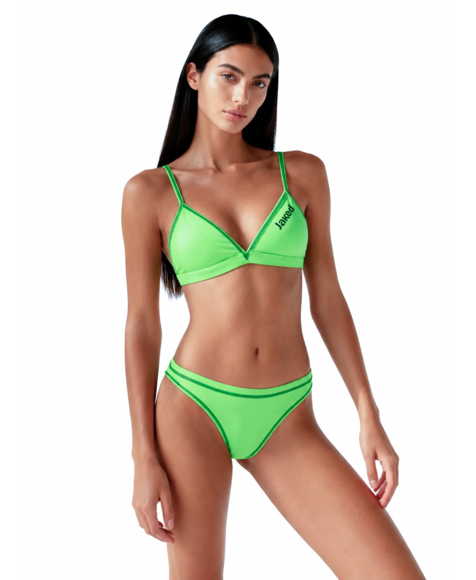 JAKED - COSTUME DUE PEZZI MILANO - JWNUD05006 - FLUO YELLOW/BLACK