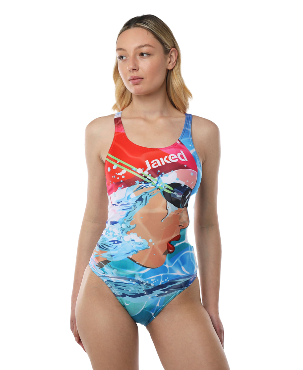 JAKED - COSTUME INTERO - LADY SWIM - JKCM70101D - NAVY/MULTI