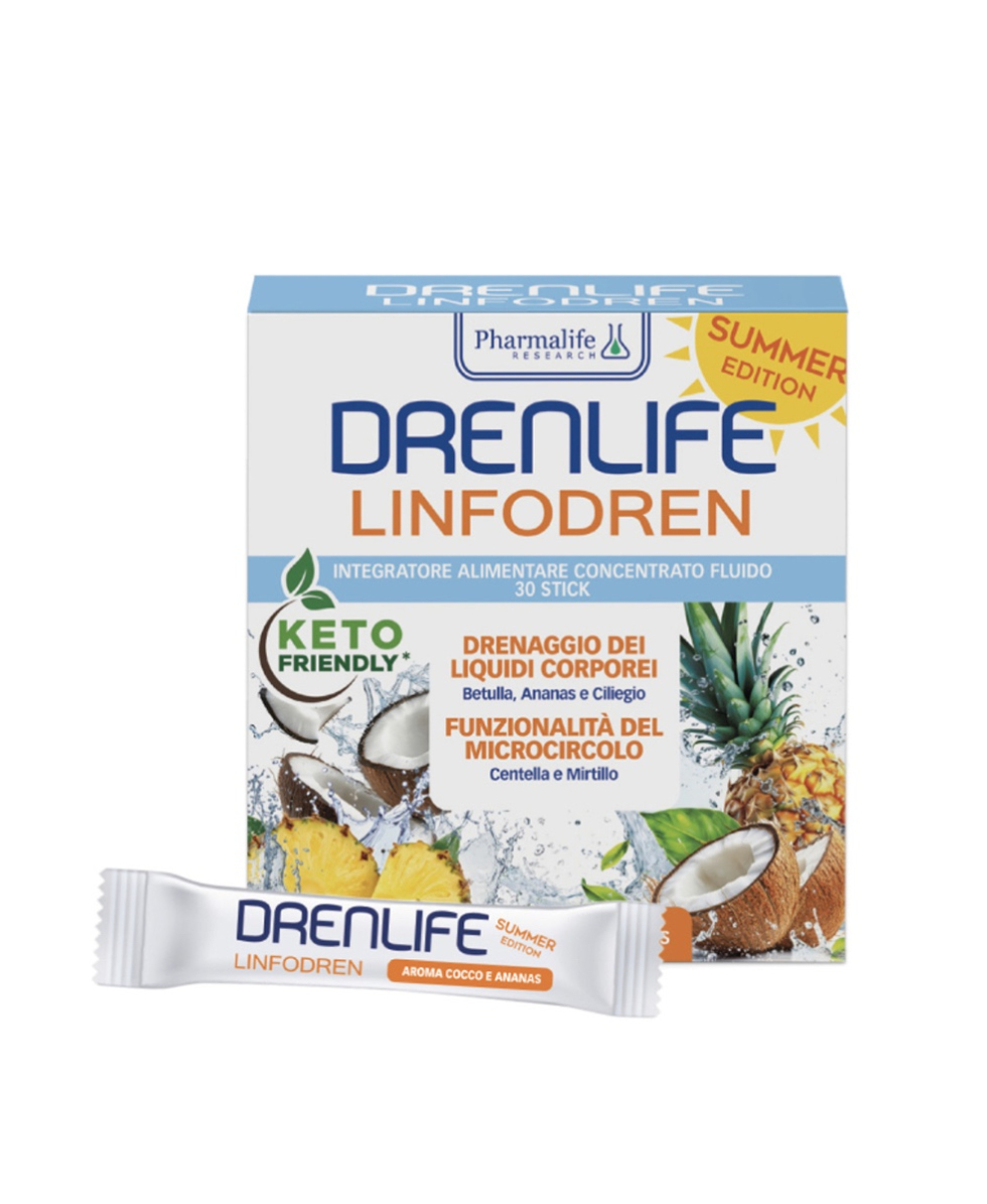 PHARMALIFE - DRENLIFE LINFODREN SUMMER EDITION - 2570NA - 30X10ml - COCONUT & PINEAPPLE