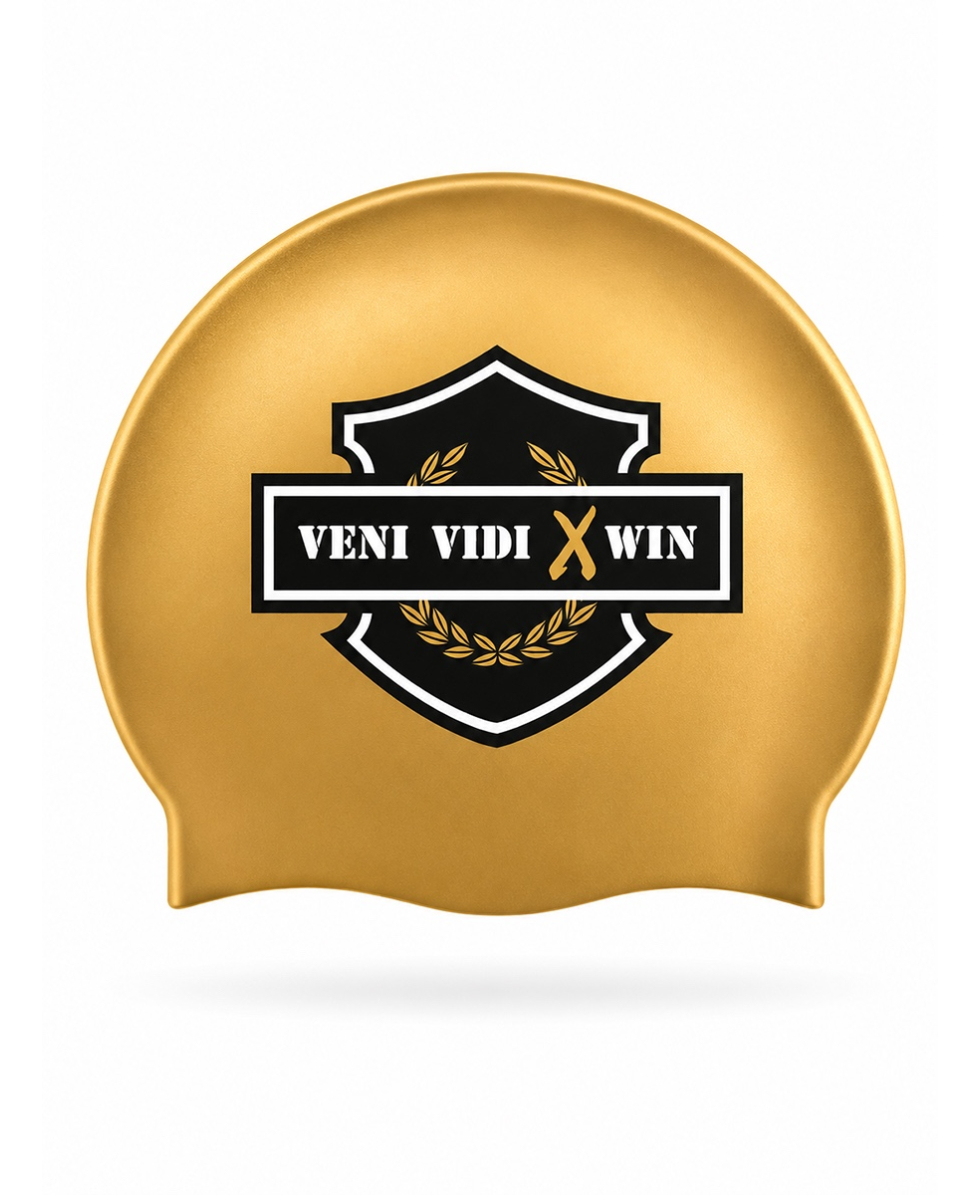 SWIM X WIN - CUFFIA SILICONE ADULTO - VENI VIDI WIN - GOLD