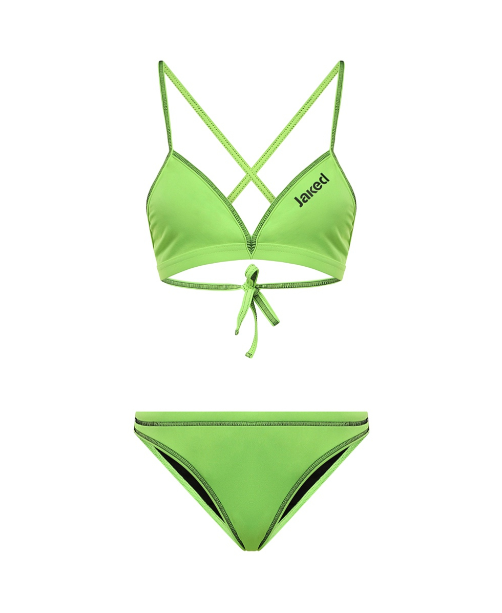 JAKED - COSTUME DUE PEZZI MILANO - JWNUD05006 - FLUO YELLOW/BLACK