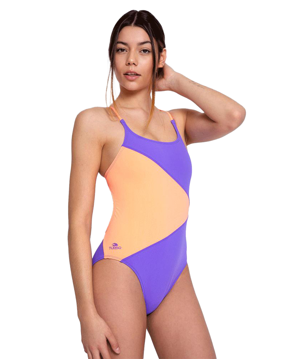 TURBO - COSTUME INTERO - SWIMSUIT WOMAN ISLAND COMFORT - TIR. STRETTA - 8934377/3720 - PINK/PURPLE