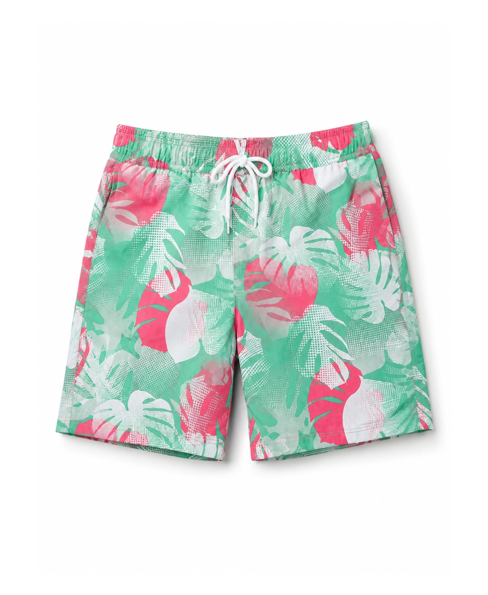 SPEEDO - COSTUME BOXER REEFSPA PRT ALOV 16" WSHT AM - PINK/GREEN - 07-880-8761