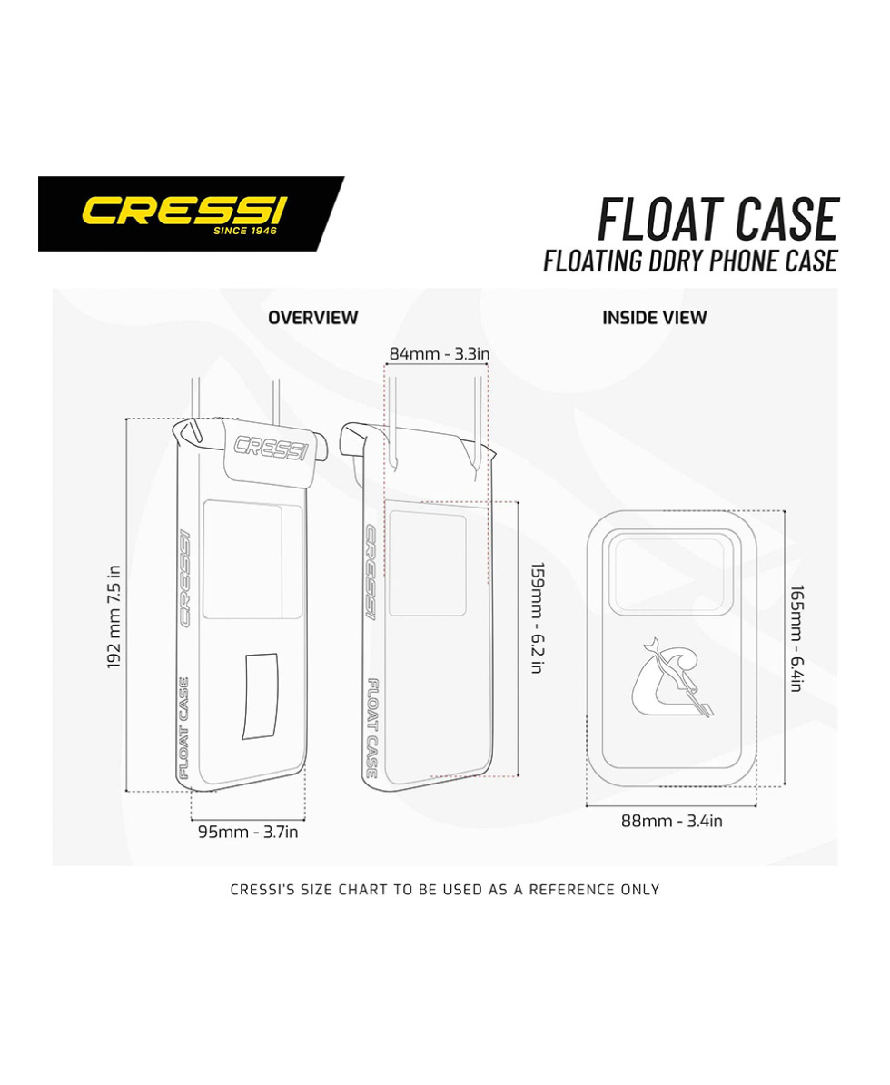 CRESSI - CUSTODIA GALLEGGIANTE PER TELEFONO - FLOAT CASE MAX - BLACK