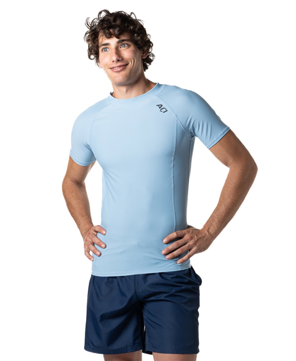 AQUARAPID - T-SHIRT HELIOS ADULTO IN LYCRA ANTI UV (UPF 50+) - LIGHT BLUE