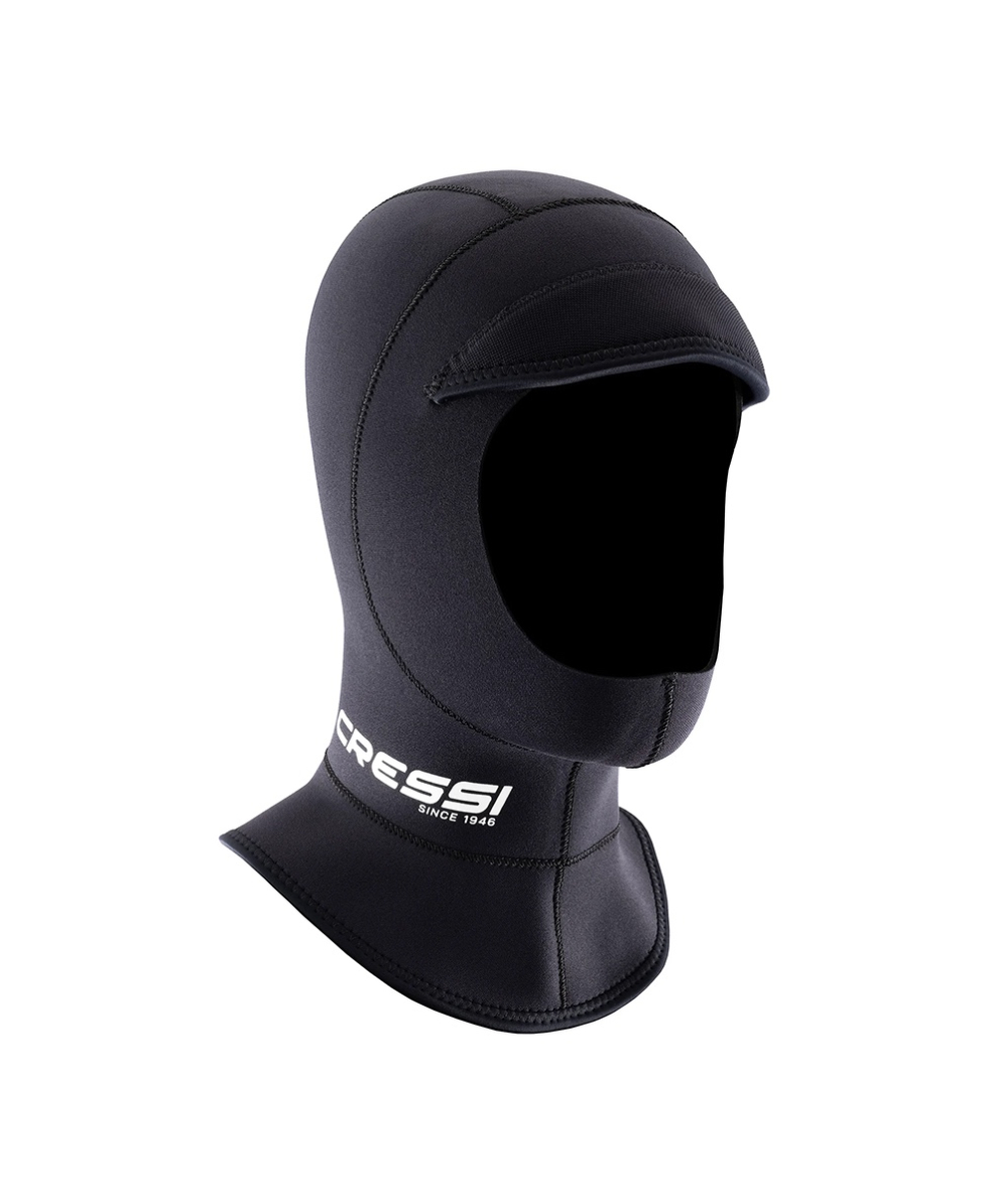 CRESSI - CAPPUCCIO CON VISIERA IN NEOPRENE 2mm - GUARDIAN - LR109222 - BLACK
