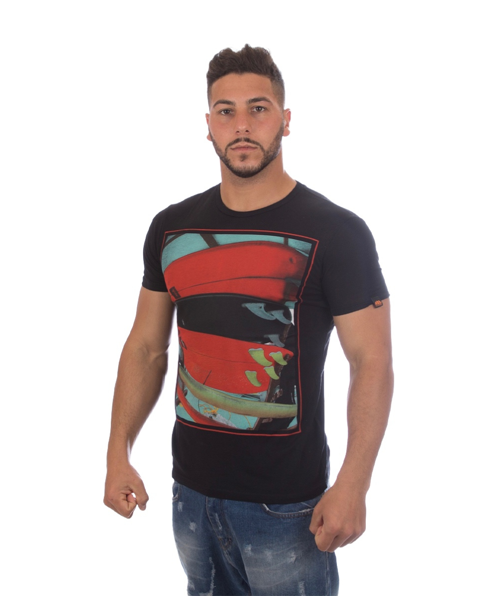 SUNDEK - T-SHIRT CREW NECK - M925TEJ6300-004 - BLACK