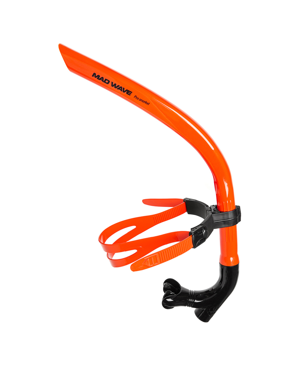 MAD WAVE - RESPIRATORE FRONTALE -  PRO SNORKEL - M077301005W - ORANGE