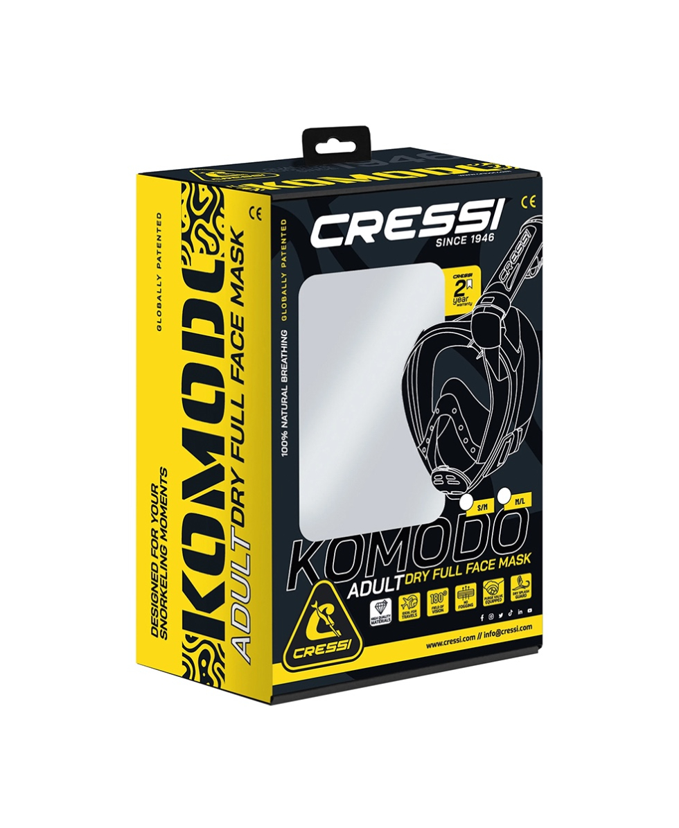 CRESSI - MASCHERA KOMODO ADULT FULL FACE MASK - XDT125020 - BLUE/BLACK
