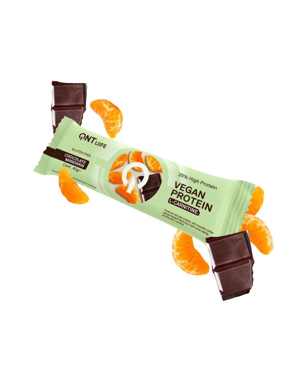 QNT - BARRETTA VEGANA - VEGAN PROTEIN BAR - 40 g - CHOCO/MANDARIN