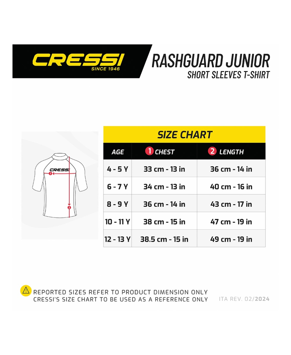 CRESSI - MAGLIA JUNIOR - RASHGUARD IN LYCRA SPF50 - LW47690 - BLUE