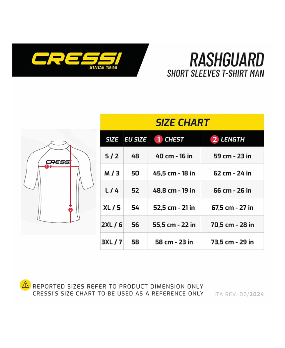CRESSI - MAGLIA UOMO RASHGUARD IN LYCRA SPF40 - LW47660 - BLUE