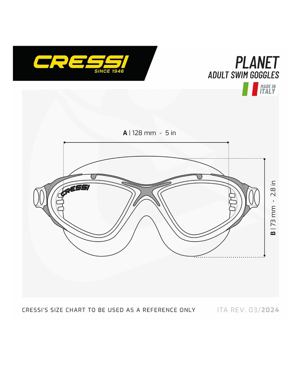 CRESSI - MASCHERA NUOTO - PLANET - DE202641 - WHITE/LILAC, CLEAR LENSES