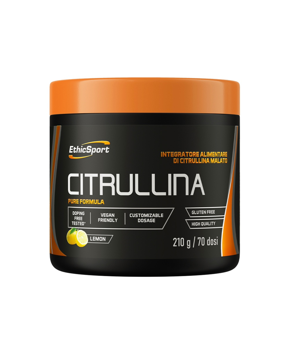 ETHIC SPORT - CITRULLINA PURE FORMULA - 210g / 70 Dosi - LEMON