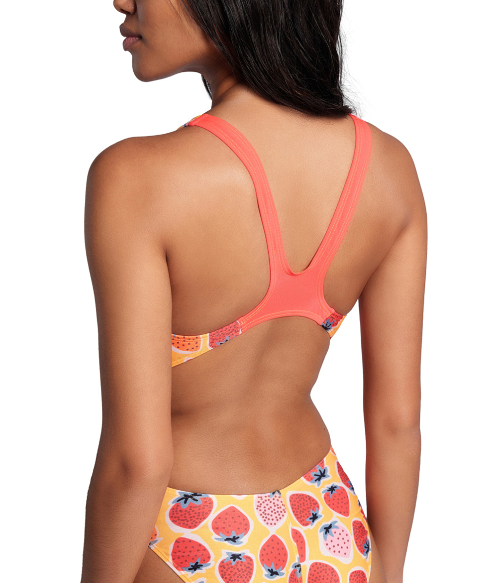 ARENA - COSTUME INTERO - STRAWBERRY SWIM TECH - 007157439 - FLUO RED/ORANGE MULTI