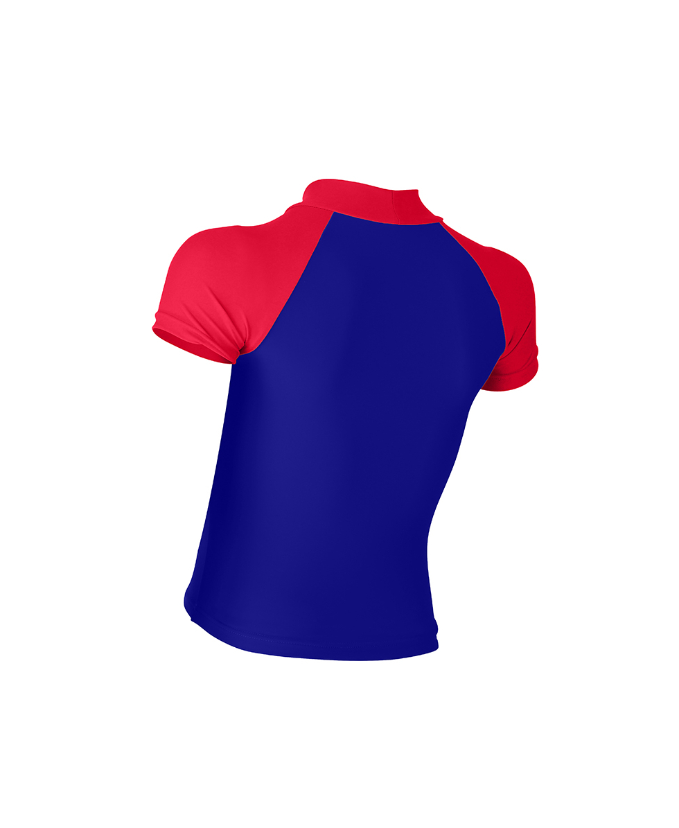 AQUASPHERE - T-SHIRT UNISEX JR YORK SS - BLUE/RED