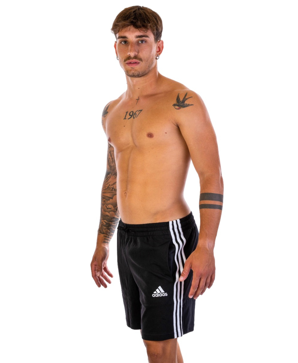 ADIDAS - PANTALONCINO/SHORT - AEROREADY ESSENTIALS 3-STRIPES - GK9988 - BLACK/WHITE