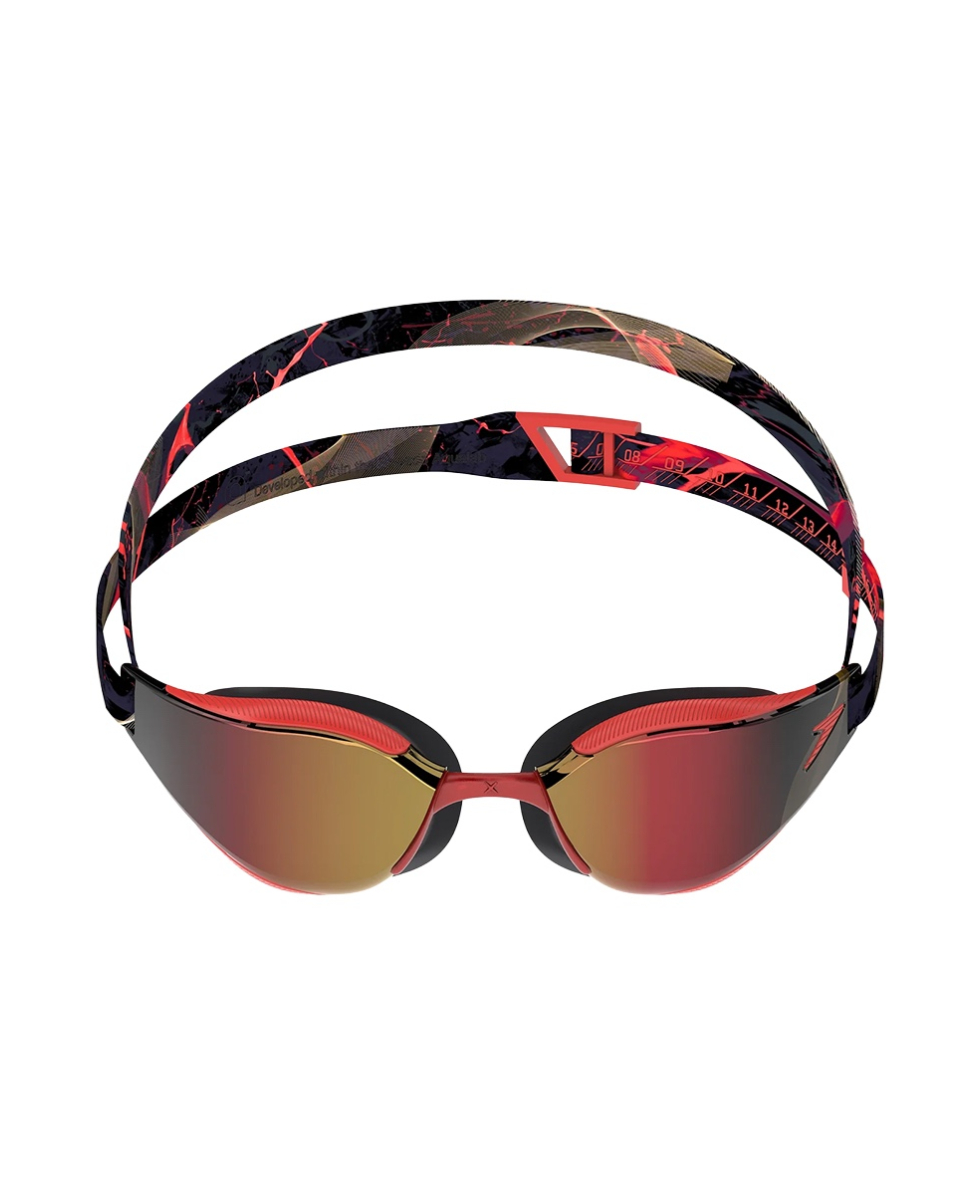 SPEEDO - OCCHIALINO FASTSKIN HYPER ELITE MIRROR - 8-12818007 - SMOKE/RED