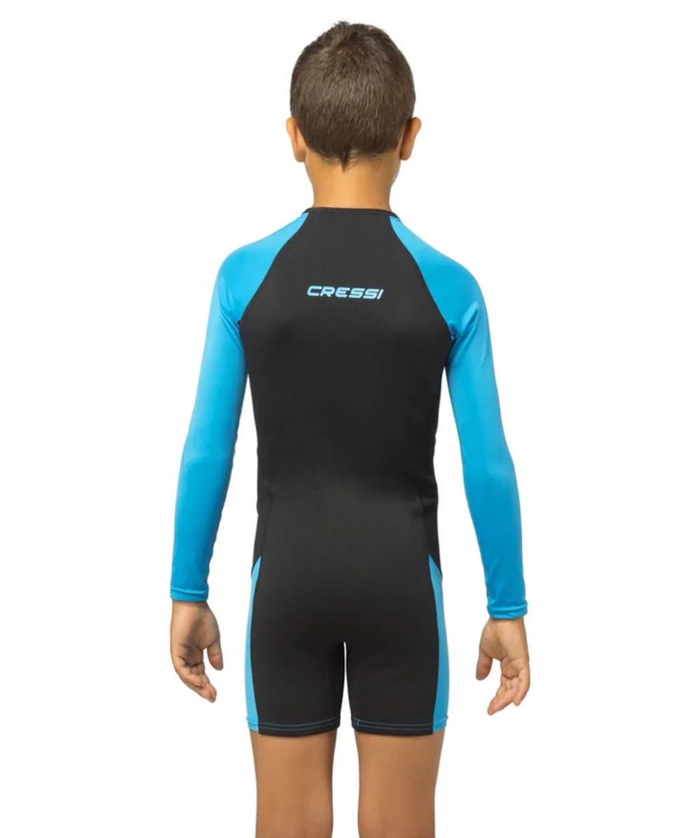 CRESSI - MUTA JUNIOR - LITTLE SHARK LONG SLEEVES - 2mm - BLACK/BLUE