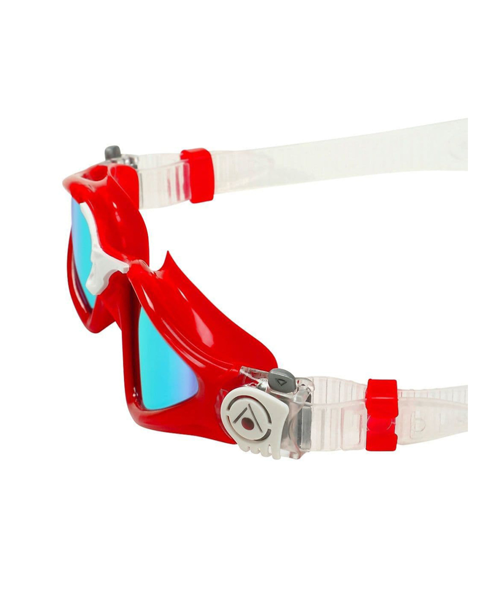 AQUASPHERE - OCCHIALINO KAYENNE COMPACT FIT TITANIUM MIRRORED - 191.670 - RED/WHITE, BLUE LENSES