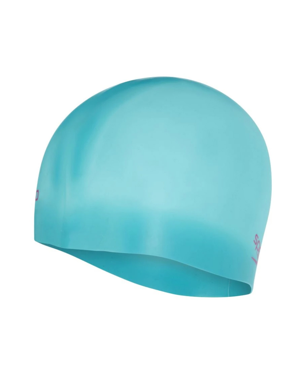 SPEEDO - CUFFIA JUNIOR - PLAIN MOULDED SILICONE CAP - 70990H201 - BLUE/RED