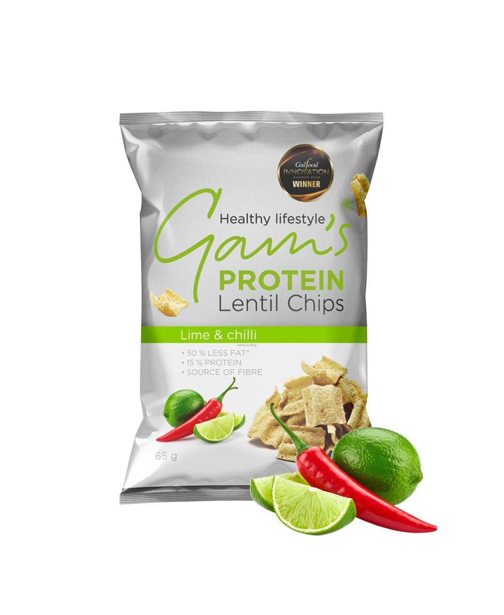 GAM'S PROTEIN - PATATINE DI LENTICCHIE - LENTIL CHIPS - 65g - LIME & CHILLI