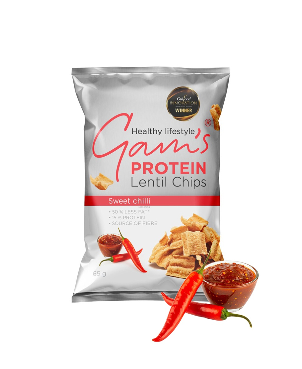 GAM'S PROTEIN - PATATINE DI LENTICCHIE - LENTIL CHIPS - 65g - SWEET CHILLI