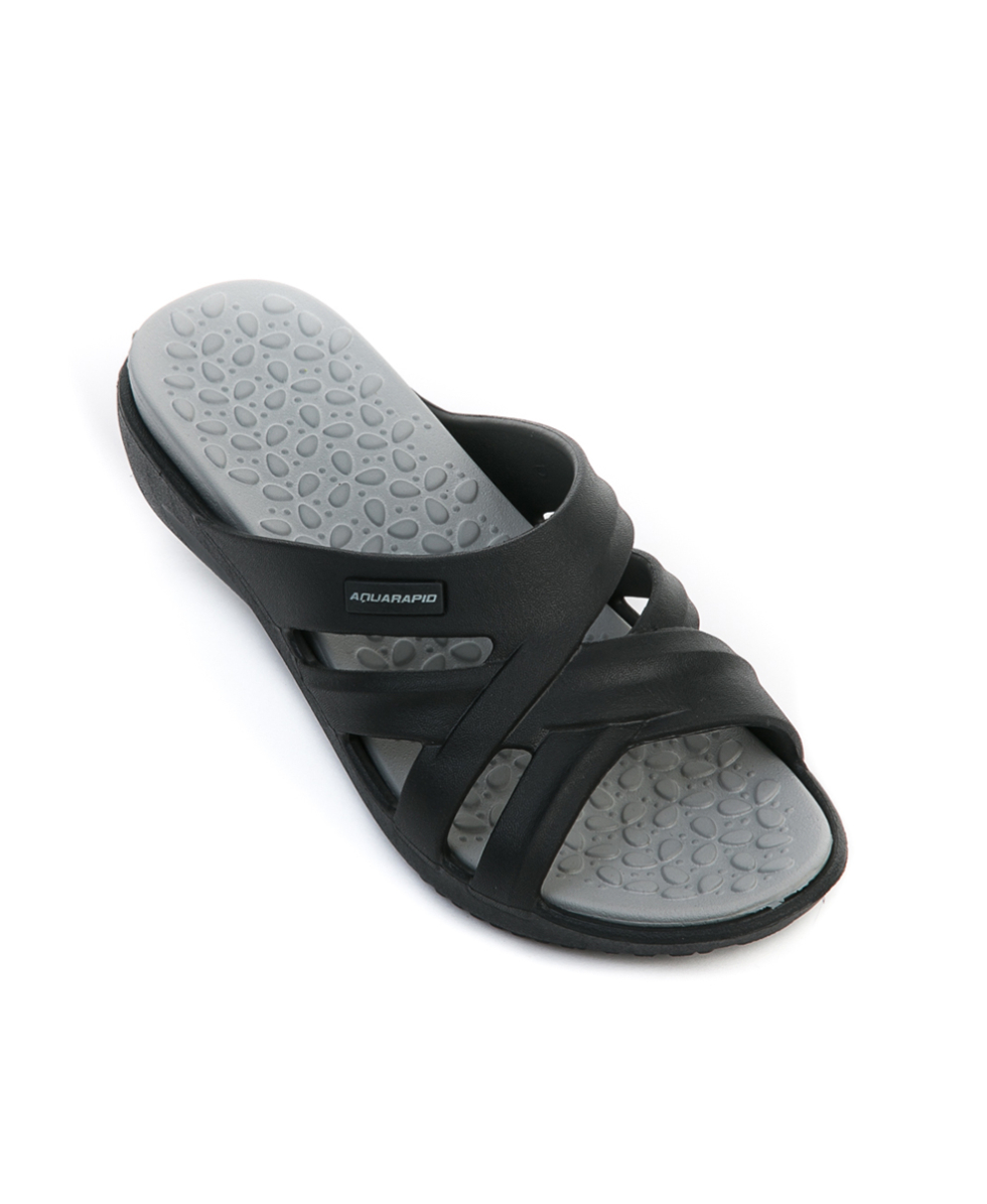 AQUARAPID - CIABATTE DONNA GENZI - BLACK/GREY