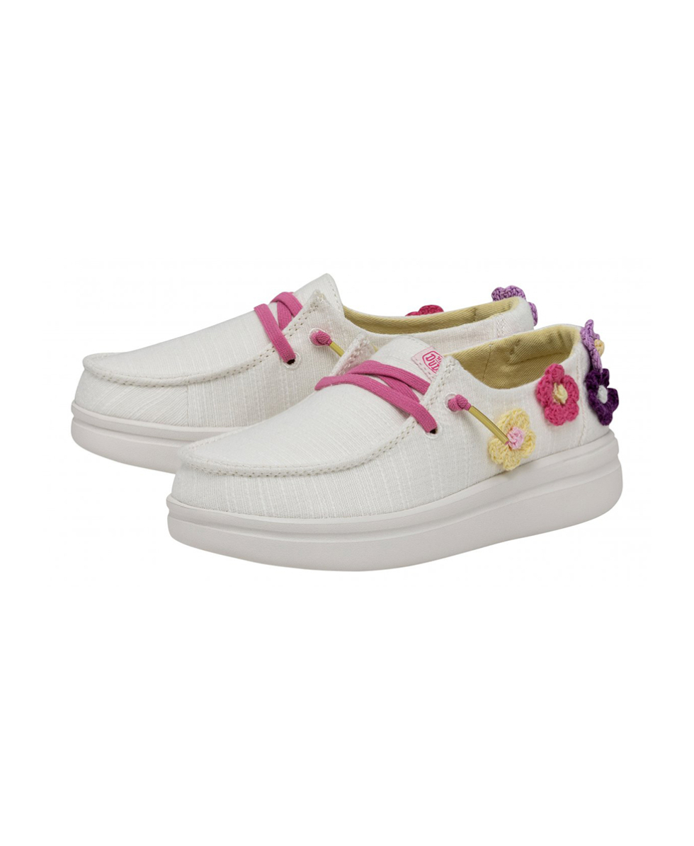 DUDE - SCARPA BIMBA - WENDY YOUTH RISE - 40107-1JL - CROCHET FLOWER