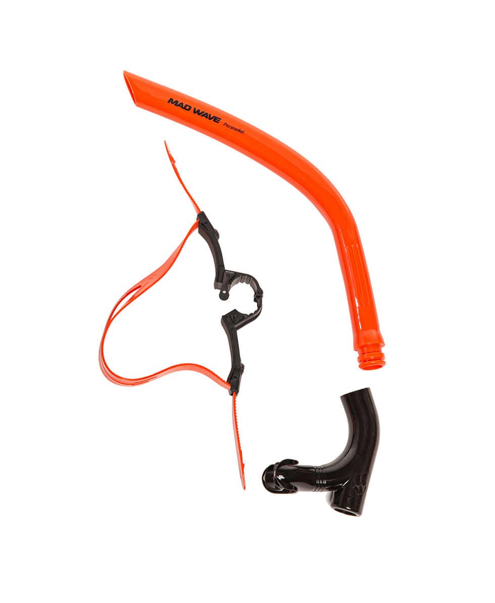 MAD WAVE - RESPIRATORE FRONTALE -  PRO SNORKEL - M077301005W - ORANGE