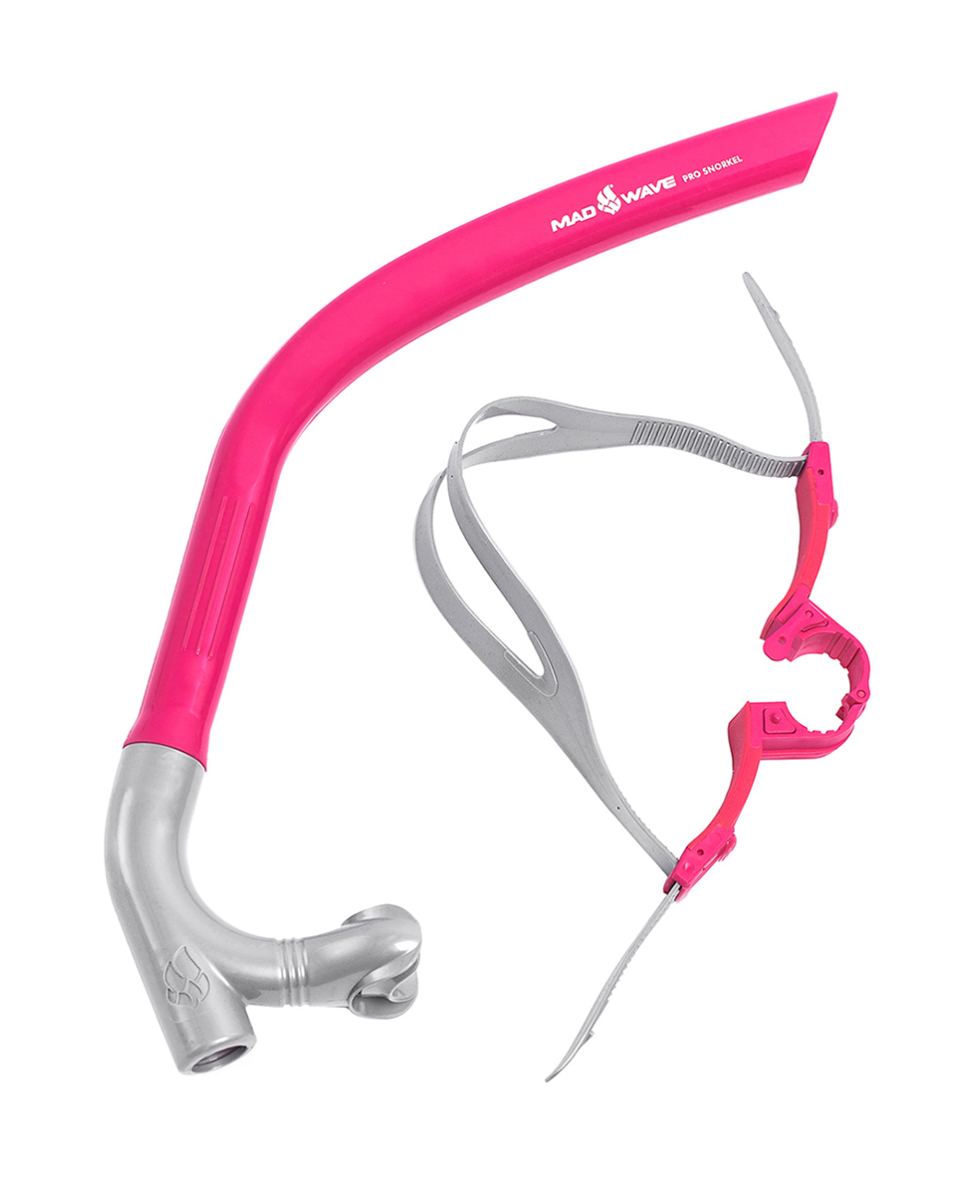 MAD WAVE - RESPIRATORE FRONTALE -  PRO SNORKEL - M077301011W - PINK