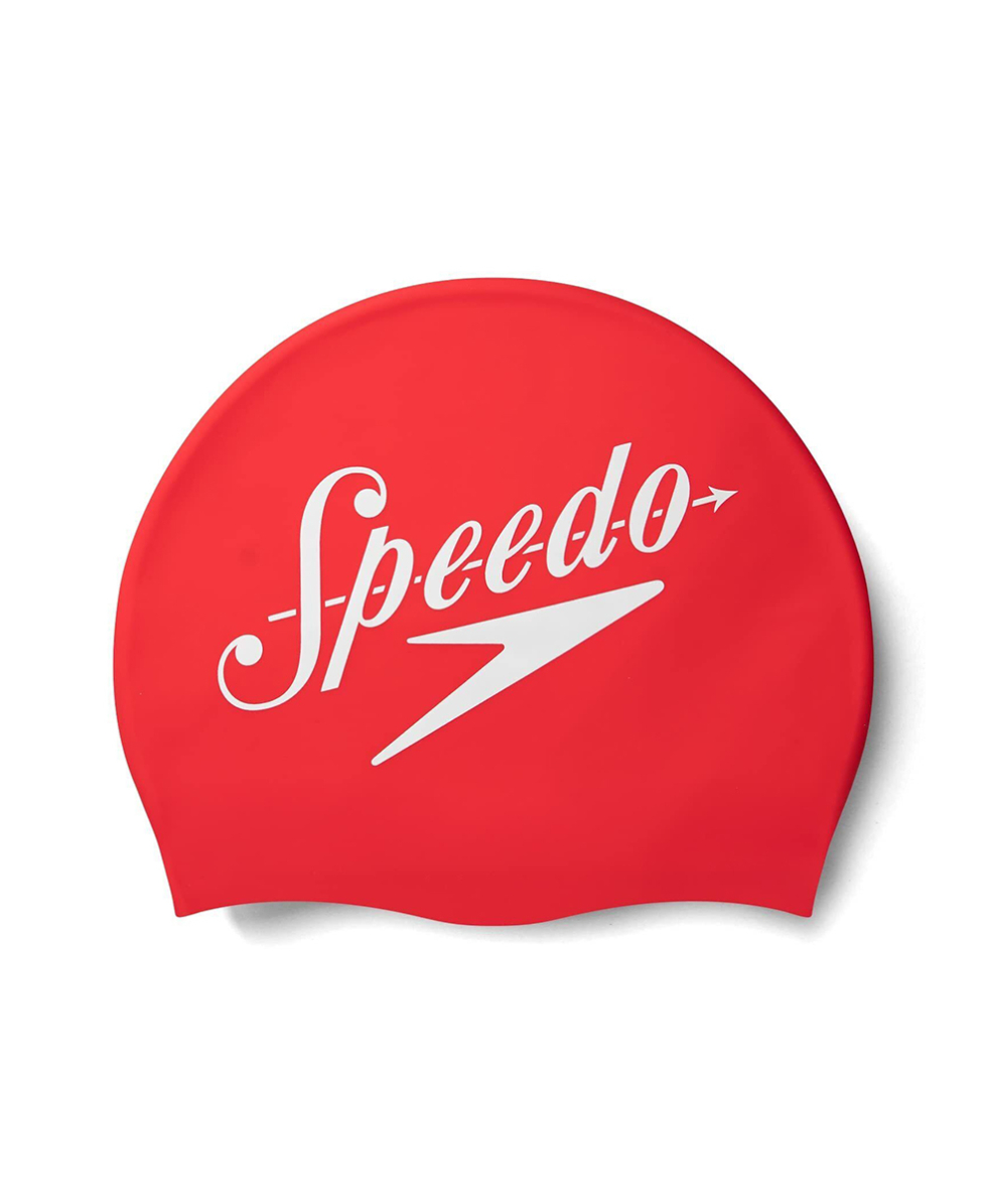 SPEEDO - CUFFIA SILICONE - PRINTED SILICONE CAP - 0838514614 - SPEEDO RED/WHITE