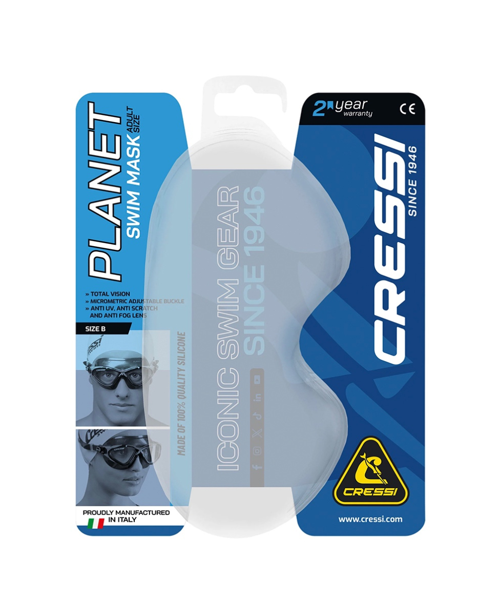 CRESSI - MASCHERA NUOTO - PLANET - DE202641 - WHITE/LILAC, CLEAR LENSES