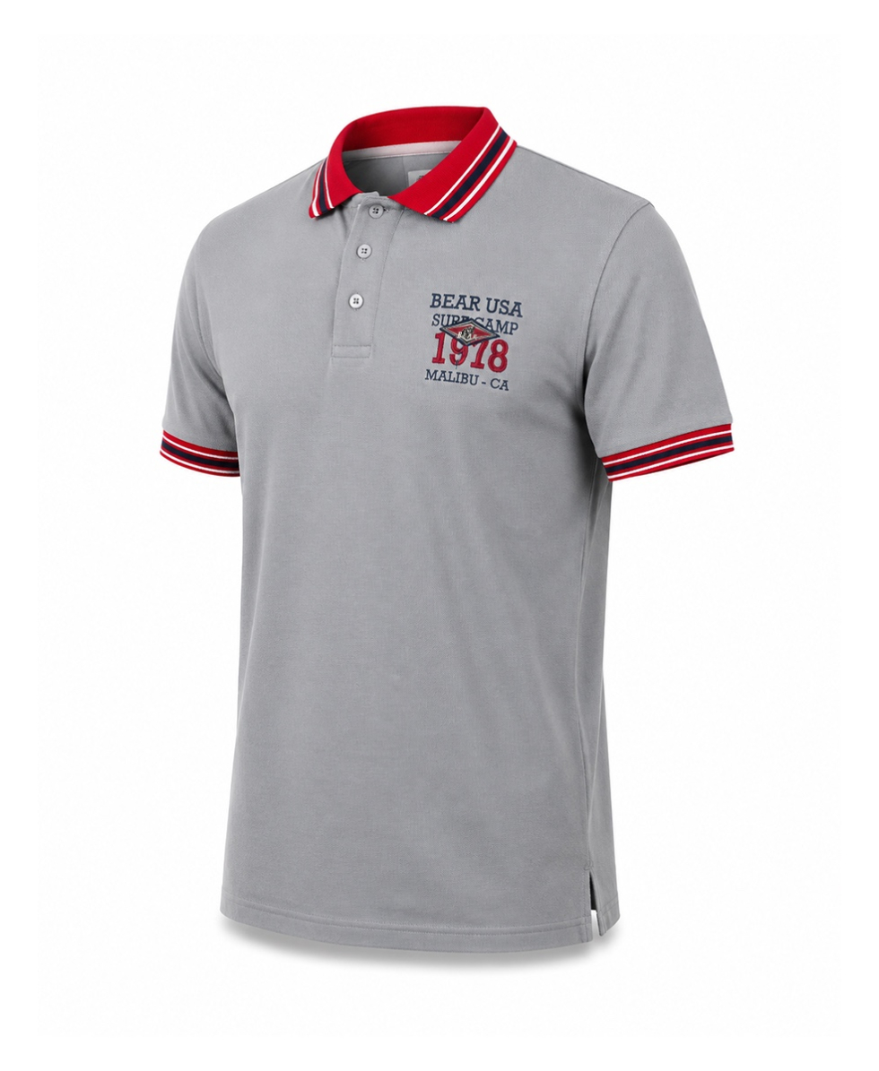 BEAR - POLO M/C - CAMP - P2 J 2405-2370-904 QUARRY - GRIGIO