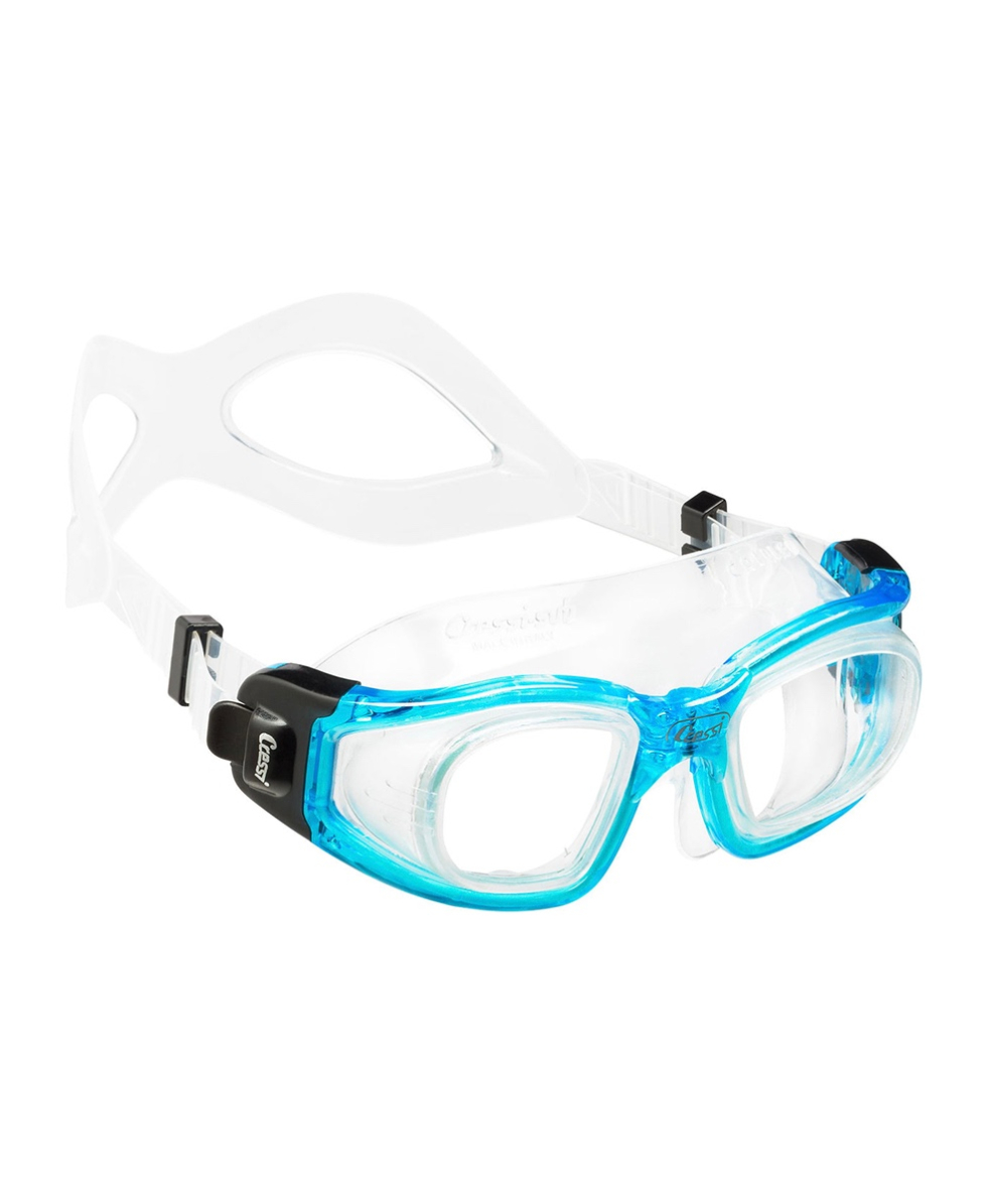 CRESSI - OCCHIALINO NUOTO IN VETRO TEMPERATO - GALILEO - DE205599 - CLEAR, AQUAMARINE