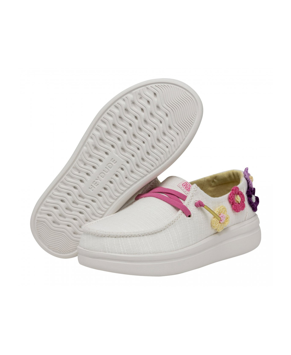 DUDE - SCARPA BIMBA - WENDY YOUTH RISE - 40107-1JL - CROCHET FLOWER