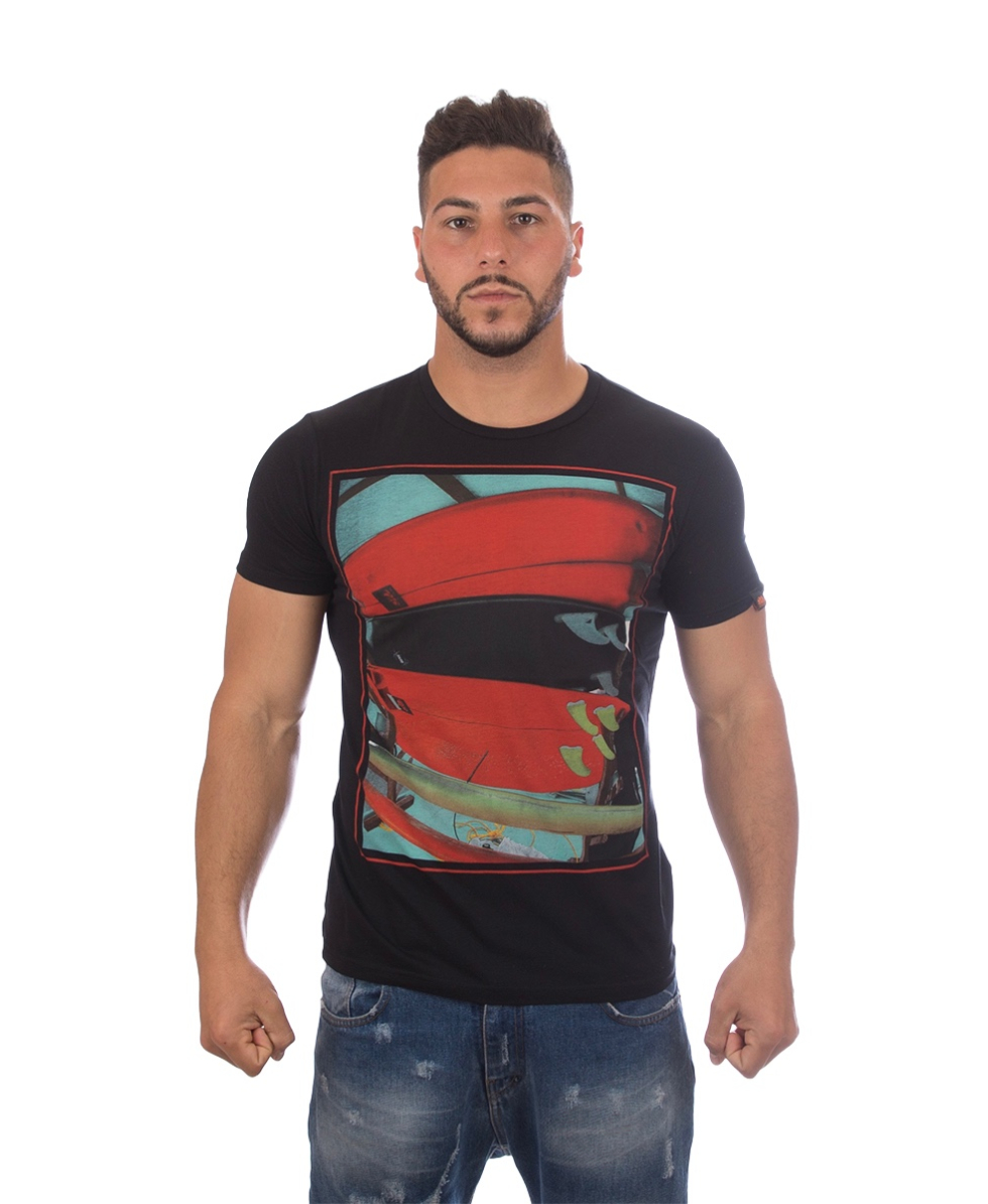 SUNDEK - T-SHIRT CREW NECK - M925TEJ6300-004 - BLACK