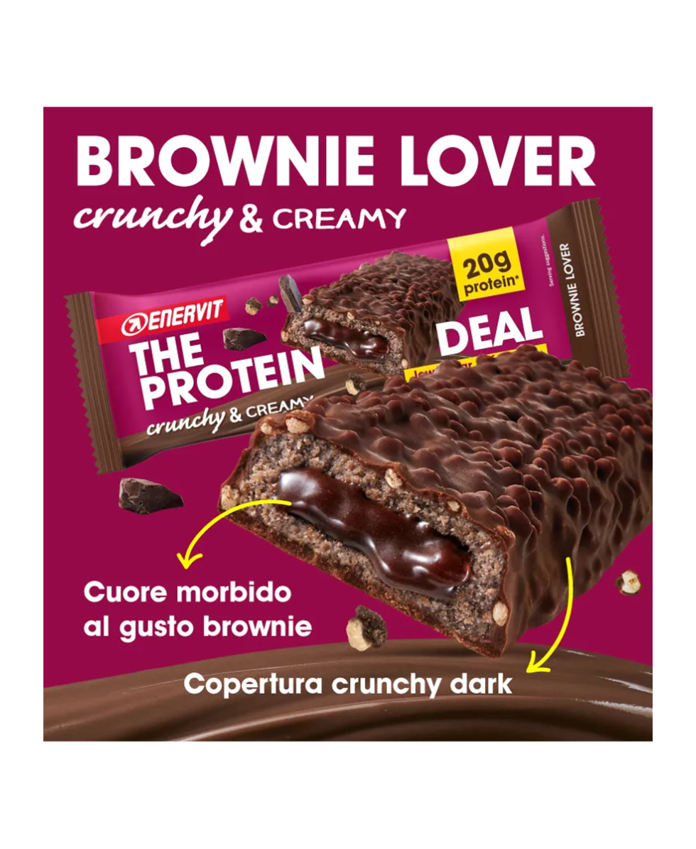 ENERVIT - BARRETTA CRUNCHY THE PROTEIN DEAL - BROWNIE LOVER - 55g - 92898