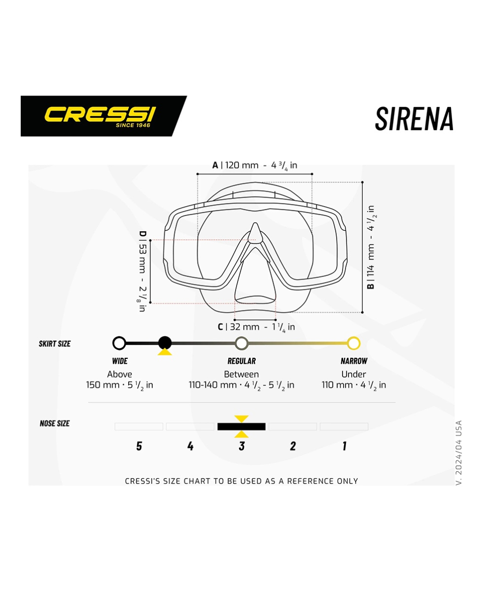 CRESSI - MASCHERA + SNORKEL - SNORKELING COMBO SIRENA + ISLAND 2.0 - CLEAR/AQUAMARINA