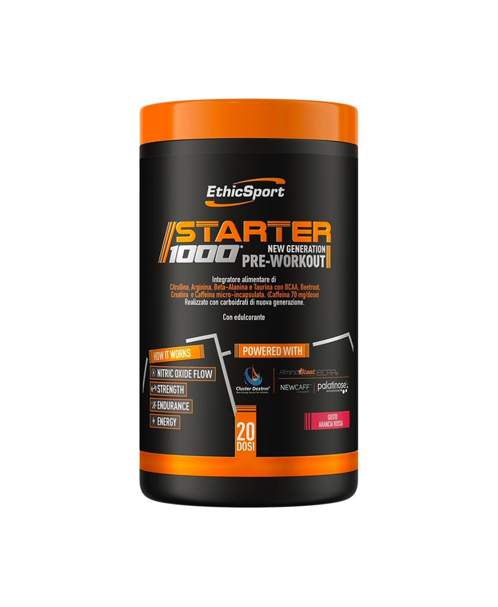 ETHIC SPORT - STARTER 1000 - PRE WORKOUT - ARANCIA ROSSA - 400 g - 20 dosi