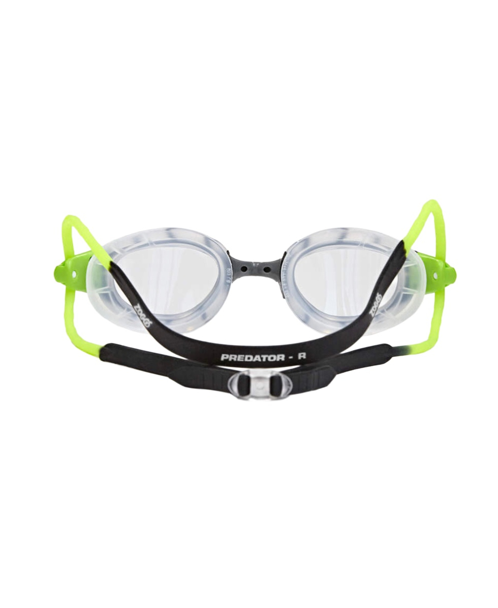 ZOGGS - OCCHIALINO PREDATOR REGULAR - 461037 - BLACK/GREEN, CLEAR LENSES