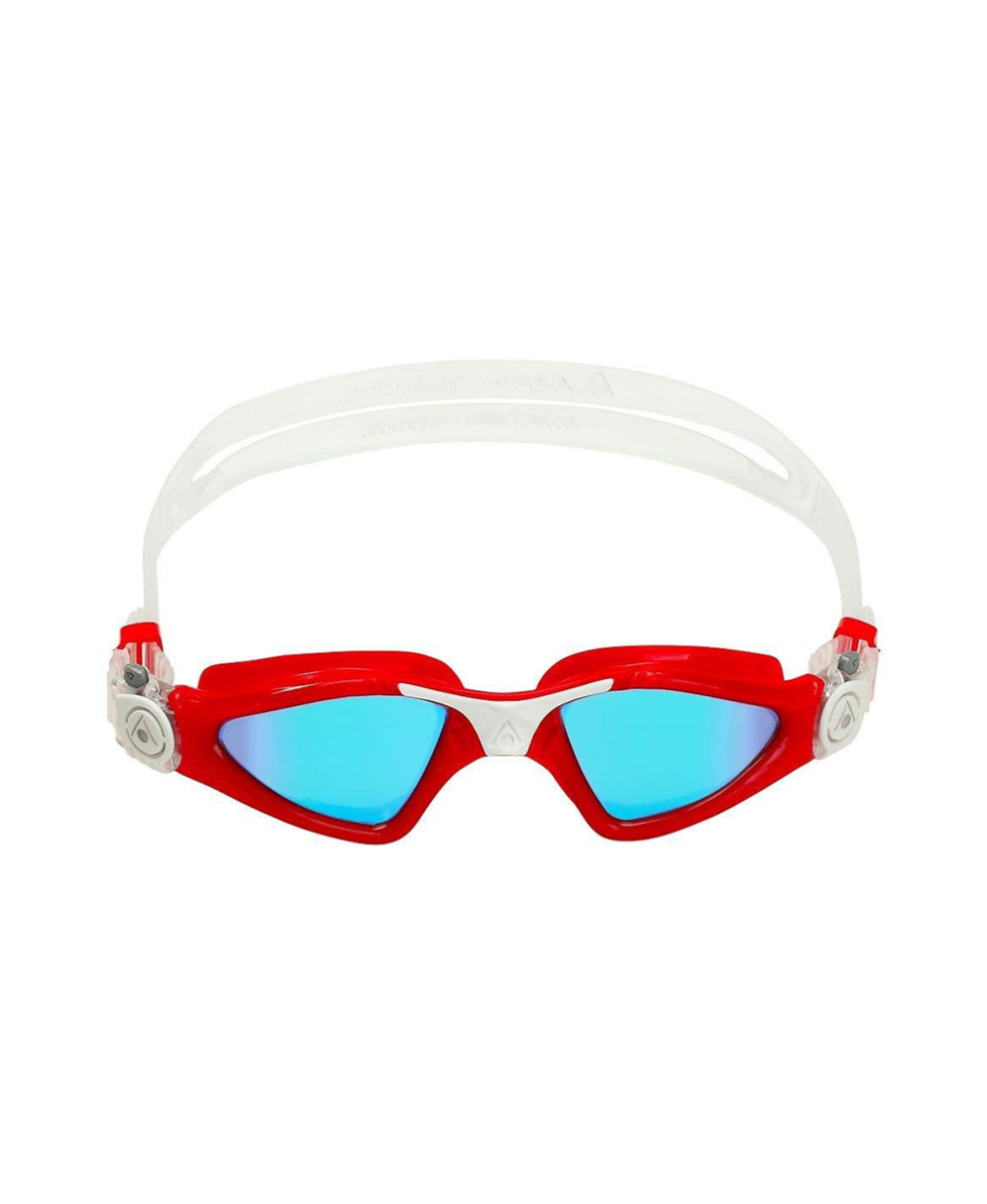 AQUASPHERE - OCCHIALINO KAYENNE COMPACT FIT TITANIUM MIRRORED - 191.670 - RED/WHITE, BLUE LENSES