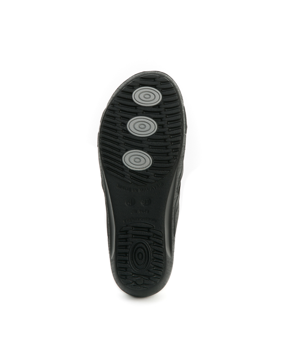 AQUARAPID - CIABATTE DONNA GENZI - BLACK/GREY